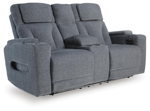 Studio Cave Power Reclining Loveseat with Console - Golden Home Furniture 