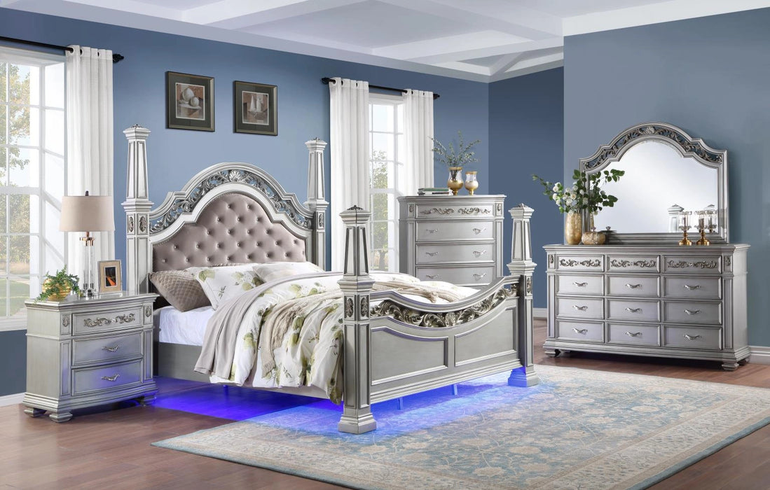 B062 Bed-Dresser-Mirror