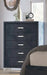 Crown Mark Furniture Lucinda 5 Drawer Chest in Gray - Golden Home Furniture (Columbus, OH) - Multi Location