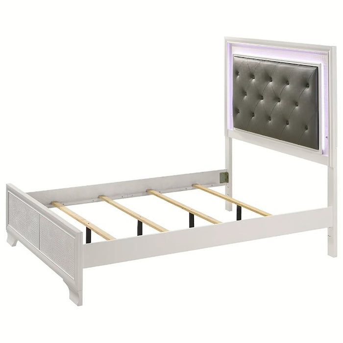 Crown Mark Furniture Lyssa Full Upholstered Bed in White B4310-F - Golden Home Furniture (Columbus, OH) - Multi Location