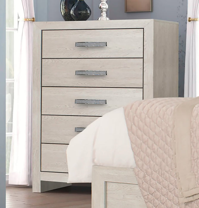 Crown Mark Furniture Jaylen 5 Drawer Chest in Gray - Golden Home Furniture (Columbus, OH) - Multi Location