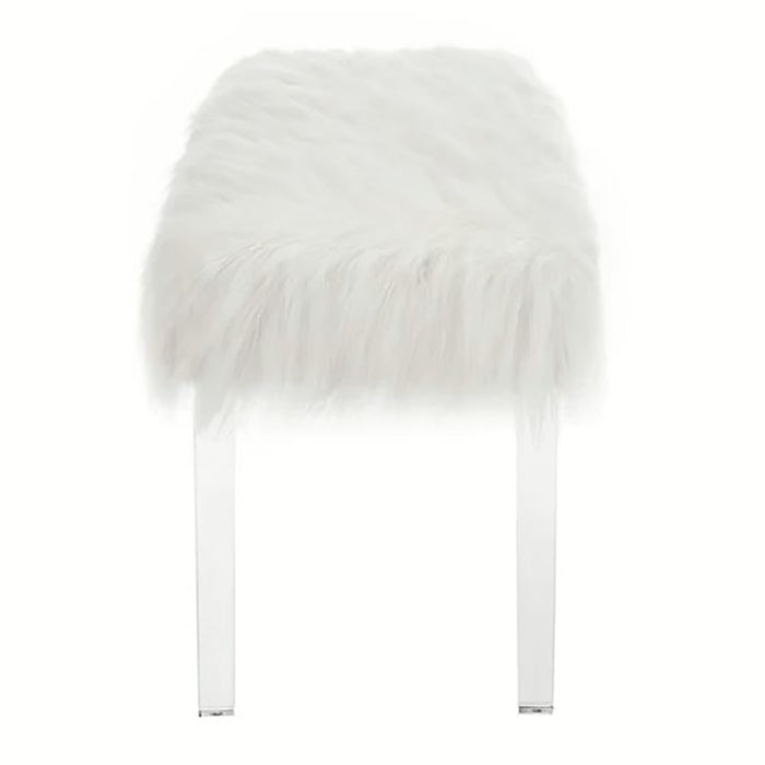 Crown Mark Furniture Fatima Bench in White - Golden Home Furniture (Columbus, OH) - Multi Location
