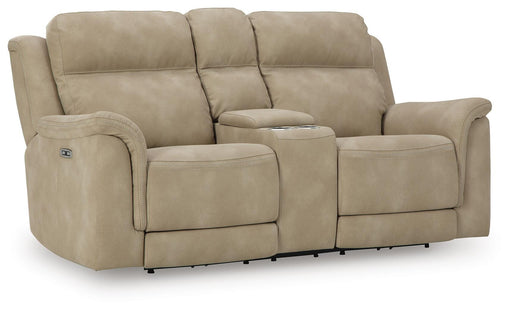 Next-Gen DuraPella Power Reclining Loveseat with Console - Golden Home Furniture 