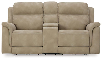 Next-Gen DuraPella Power Reclining Loveseat with Console - Golden Home Furniture 