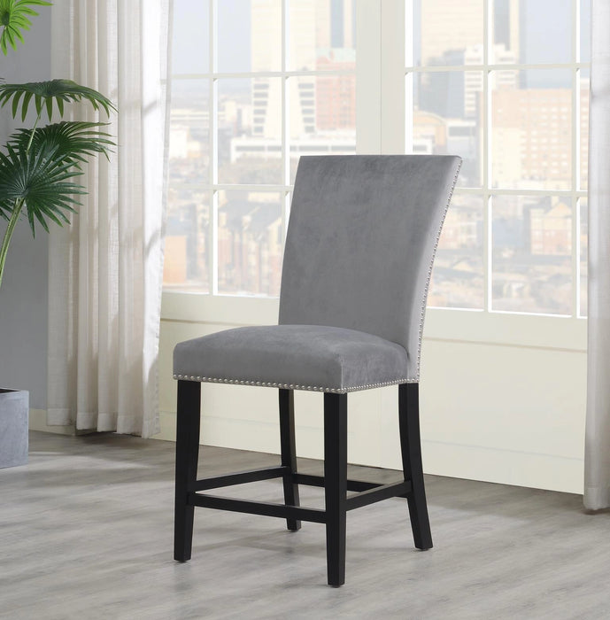 Gray Velvet Counter Chair (Price Per Chair/Moq 2)