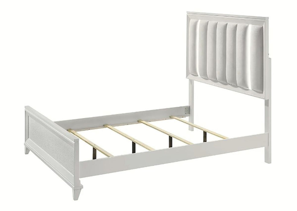 Crown Mark Furniture Cressida Queen Upholstered Panel Bed in White B7300-Q - Golden Home Furniture (Columbus, OH) - Multi Location