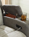 WhipLash Power Reclining Loveseat with Console - Golden Home Furniture 