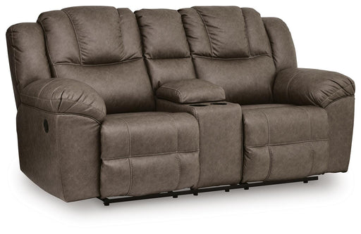 Lowilla Reclining Loveseat with Console - Golden Home Furniture 