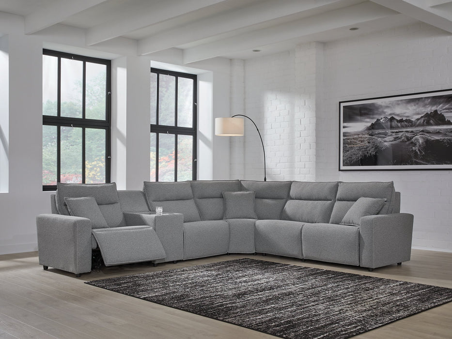 Modmax Reclining Sectional with Console - Golden Home Furniture (Columbus, OH) - Multi Location