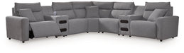 Modmax II Power Reclining Sectional with Audio Consoles - Golden Home Furniture 