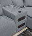 ModMax II Reclining Sectional with Chaise and Audio Console - Golden Home Furniture 