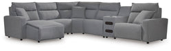 ModMax II Reclining Sectional with Chaise and Audio Console - Golden Home Furniture 