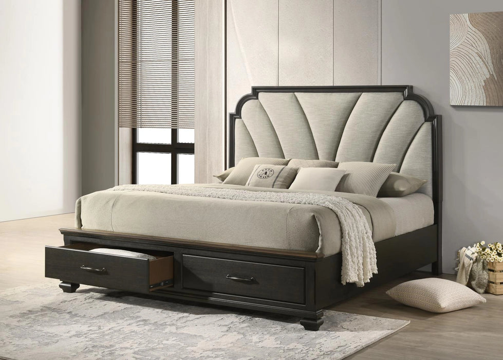 Charcoal Black King Bed