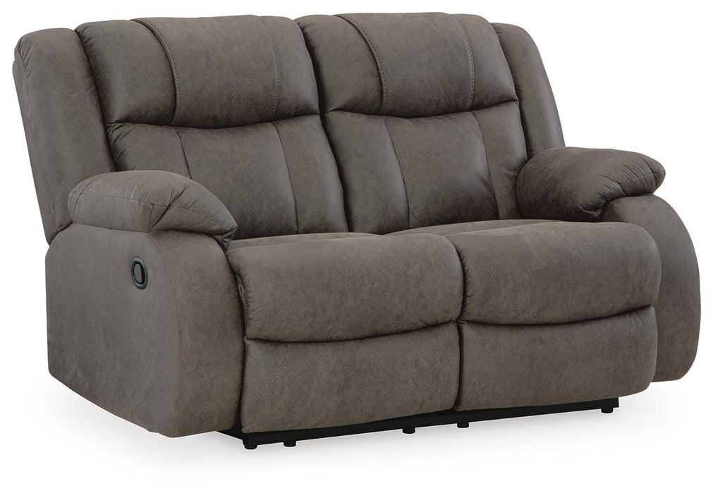 First Base Reclining Loveseat - Golden Home Furniture 
