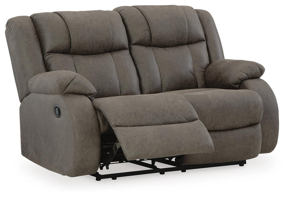 First Base Reclining Loveseat - Golden Home Furniture 