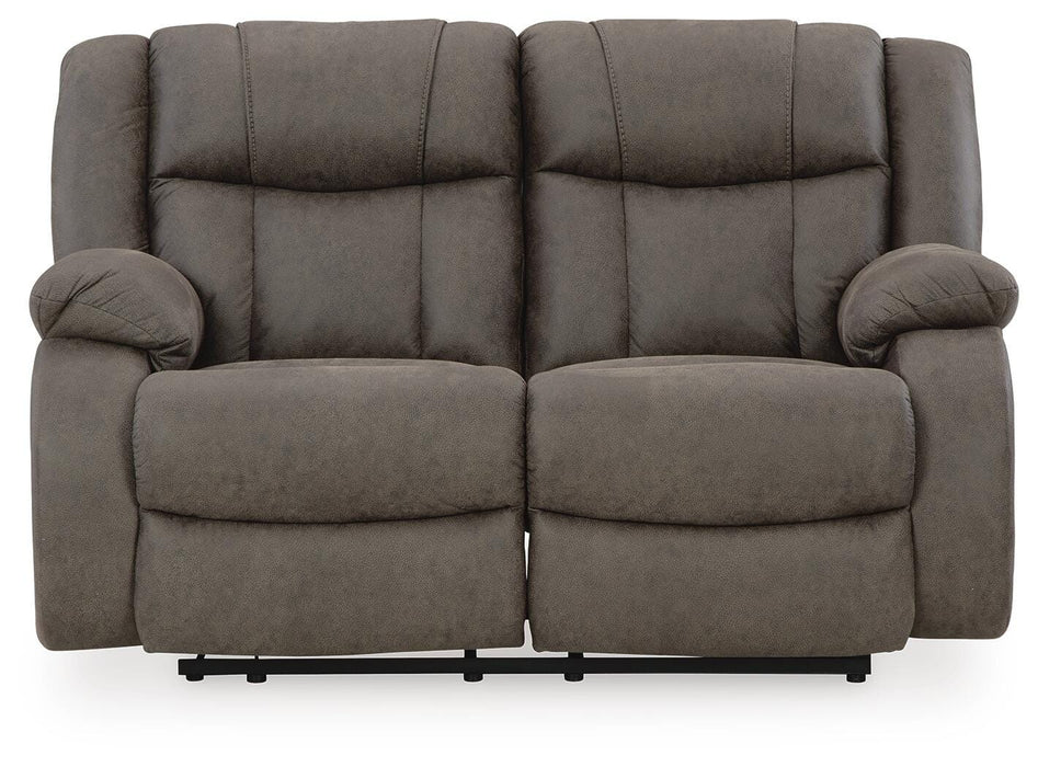First Base Reclining Loveseat - Golden Home Furniture 