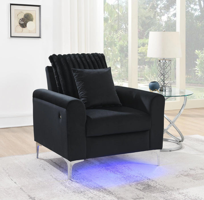 Black Led Sofa