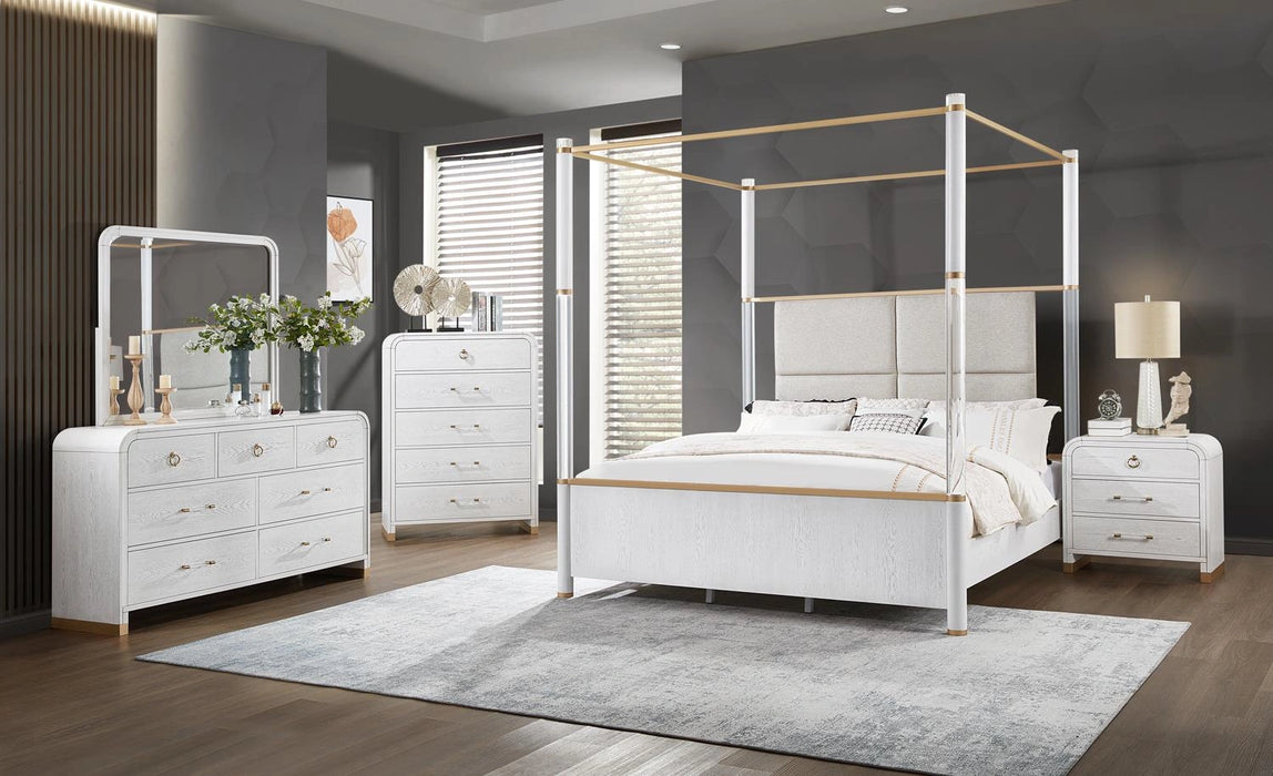 White Canopy Queen Bed