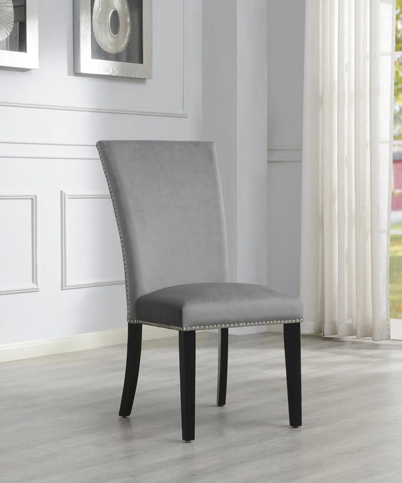 Gray Velvet Dining Chair (Price Per Chair/Moq 2)