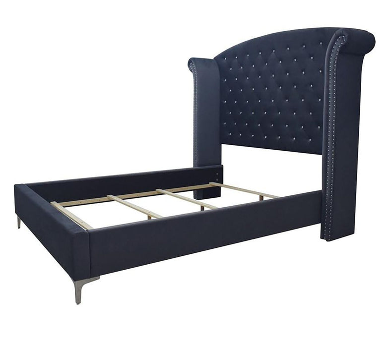 Crown Mark Furniture Lucinda King Upholstered Panel Bed in Gray B9260-K - Golden Home Furniture (Columbus, OH) - Multi Location
