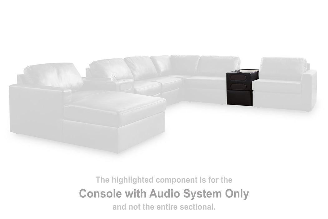 Modmax II Sectional with Chaise and Audio Consoles - Golden Home Furniture 