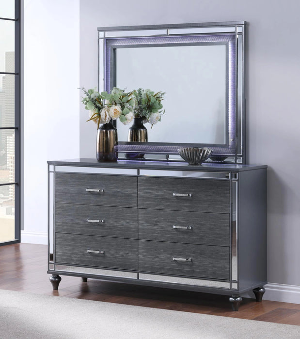 B223 Charcoal Gloss Led Mirror