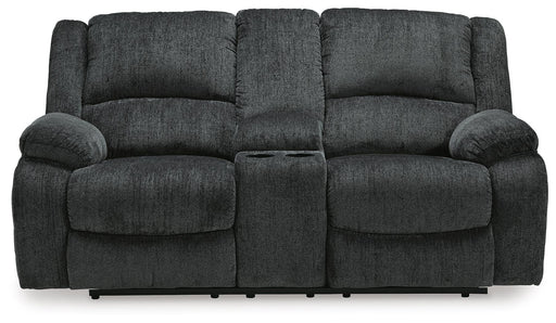 Draycoll Reclining Loveseat with Console - Golden Home Furniture 