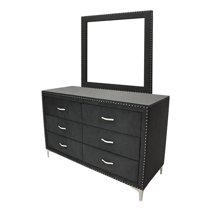 Crown Mark Furniture Lucinda 6 Drawer Dresser in Black - Golden Home Furniture (Columbus, OH) - Multi Location
