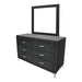 Crown Mark Furniture Lucinda 6 Drawer Dresser in Black - Golden Home Furniture (Columbus, OH) - Multi Location