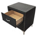 Crown Mark Furniture Lucinda 2 Drawer Nightstand in Black - Golden Home Furniture (Columbus, OH) - Multi Location