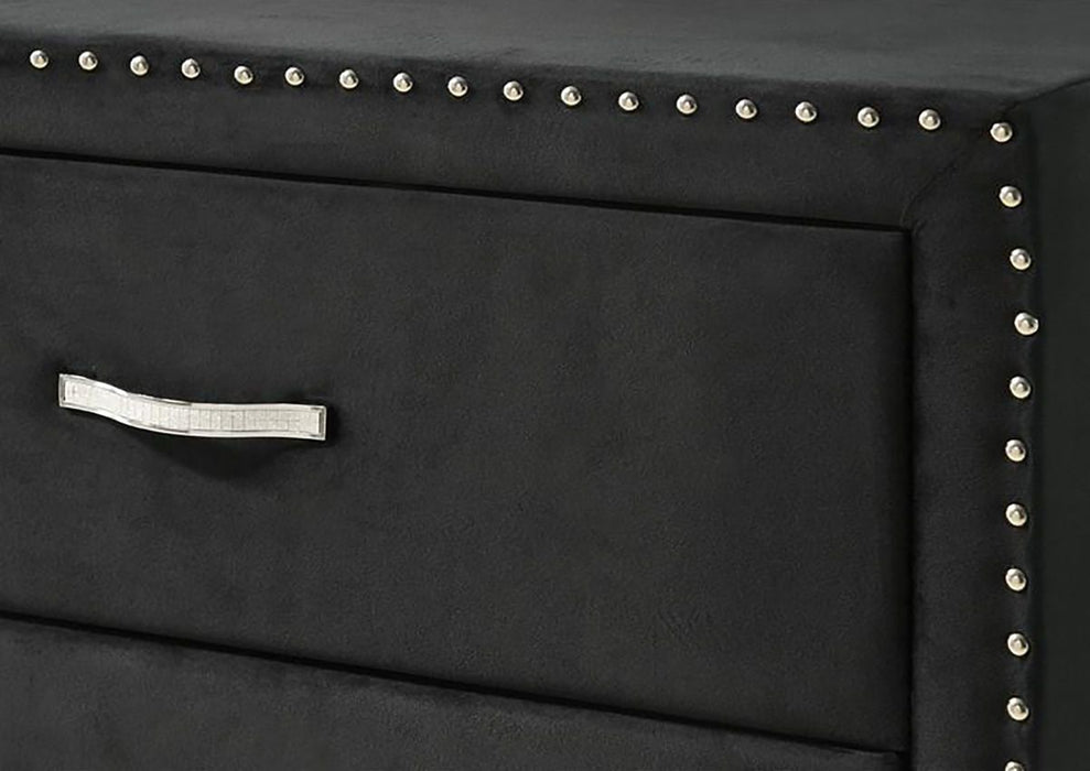 Crown Mark Furniture Lucinda 6 Drawer Dresser in Black - Golden Home Furniture (Columbus, OH) - Multi Location