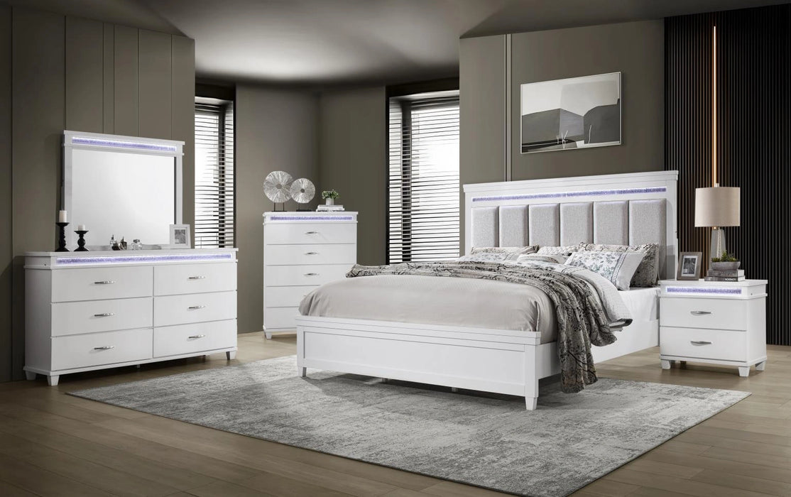 White Led Dresser