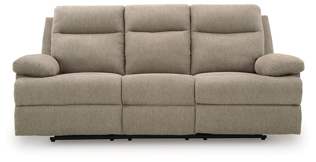 Side-Swipe Reclining Sofa with Drop Down Table - Golden Home Furniture 