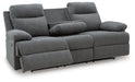 Side-Swipe Reclining Sofa with Drop Down Table - Golden Home Furniture 