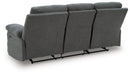 Side-Swipe Reclining Sofa with Drop Down Table - Golden Home Furniture 
