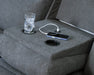 Side-Swipe Reclining Sofa with Drop Down Table - Golden Home Furniture 