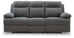 Side-Swipe Reclining Sofa with Drop Down Table - Golden Home Furniture 