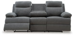 Side-Swipe Reclining Sofa with Drop Down Table - Golden Home Furniture 
