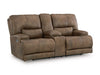 Beckley Place Power Reclining Loveseat with Console - Golden Home Furniture 