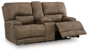 Beckley Place Power Reclining Loveseat with Console - Golden Home Furniture 