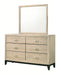 Crown Mark Furniture Akerson 6 Drawer Dresser in Beige - Golden Home Furniture (Columbus, OH) - Multi Location