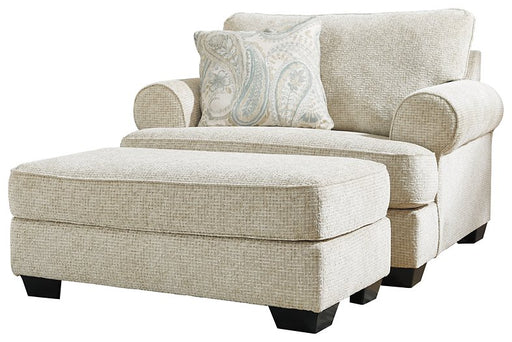 Monaghan Oversized Chair and Ottoman - Golden Home Furniture (Columbus, OH) - Multi Location