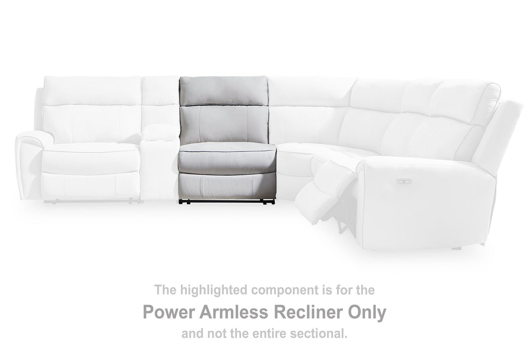 Social Pointe Reclining Sectional with Storage Console - Golden Home Furniture 