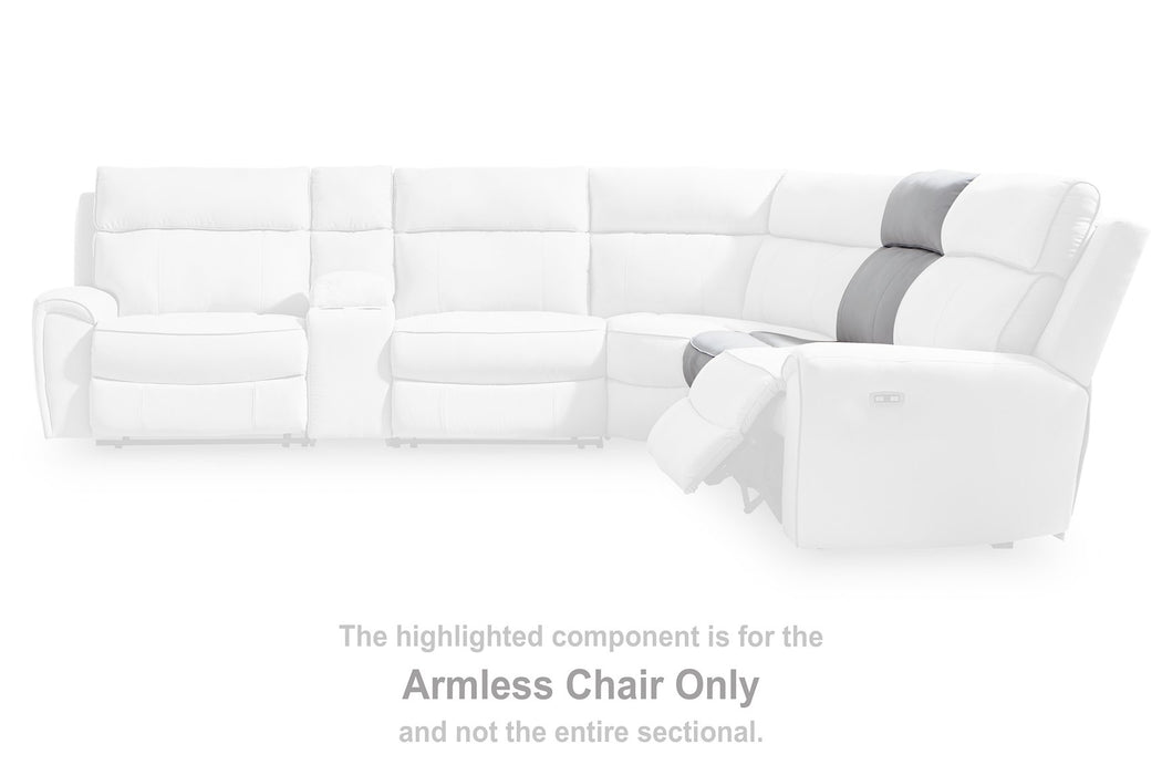 Social Pointe Reclining Sectional with Storage Console - Golden Home Furniture 