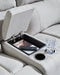 Social Pointe Reclining Sectional with Storage Console - Golden Home Furniture 