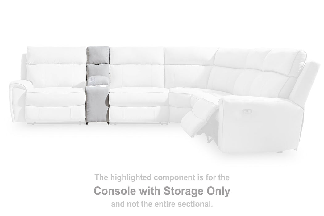 Social Pointe Reclining Sectional with Storage Console - Golden Home Furniture 