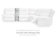 Social Pointe Reclining Sectional with Storage Console - Golden Home Furniture 