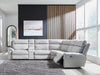 Social Pointe Reclining Sectional with Storage Console - Golden Home Furniture 