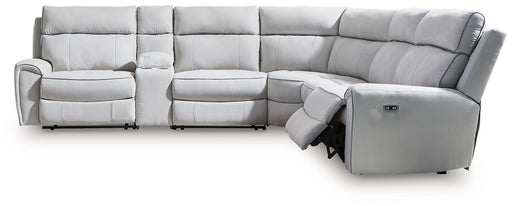 Social Pointe Reclining Sectional with Storage Console - Golden Home Furniture 