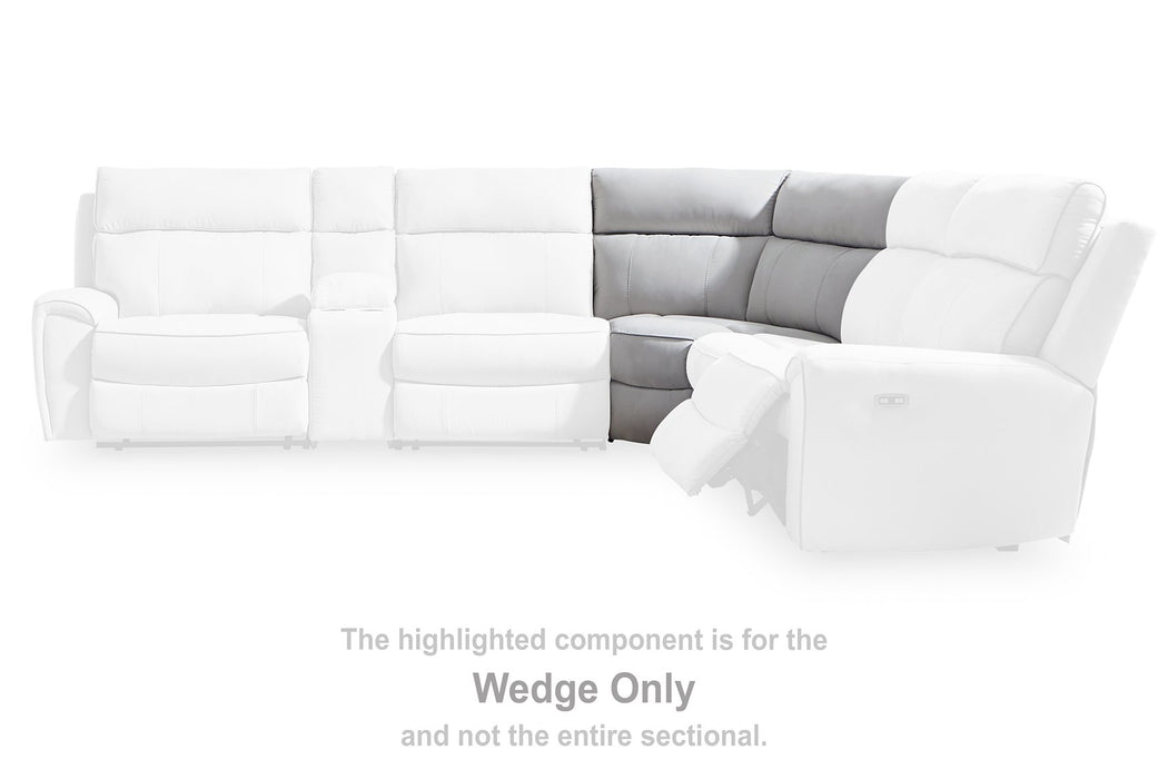 Social Pointe Reclining Sectional with Storage Console - Golden Home Furniture 